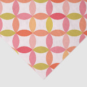 ミッドセンチュリーモダンピンク赤オレンジ色の円 薄葉紙 (詳細)