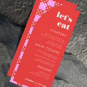 ミッドセンチュリーモダンピンク&レッドレッツズ食べ結婚ズ メニュー