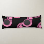 ミッドセンチュリーモダンピンク、黒と灰色 ボディピロー (裏面)