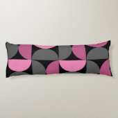 ミッドセンチュリーモダンピンク、黒と灰色 ボディピロー (裏面)