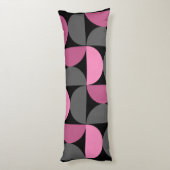 ミッドセンチュリーモダンピンク、黒と灰色 ボディピロー (裏面 (縦))