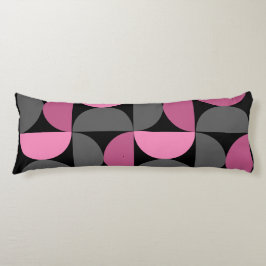 ミッドセンチュリーモダンピンク、黒と灰色 ボディピロー