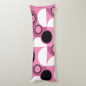 ミッドセンチュリーモダンピンク、黒と灰色 ボディピロー (裏面 (縦))