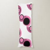 ミッドセンチュリーモダンピンク、黒と灰色 ボディピロー (正面縦)