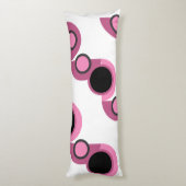 ミッドセンチュリーモダンピンク、黒と灰色 ボディピロー (裏面 (縦))