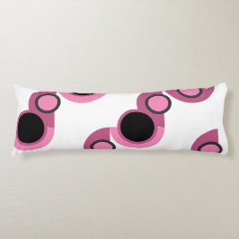 ミッドセンチュリーモダンピンク、黒と灰色 ボディピロー