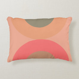 ミッドセンチュリーモダンピーチとオリーブ アクセントクッション