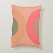 ミッドセンチュリーモダンピーチとオリーブ アクセントクッション (裏面(縦))