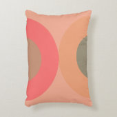 ミッドセンチュリーモダンピーチとオリーブ アクセントクッション (正面(垂直))