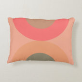 ミッドセンチュリーモダンピーチとオリーブ アクセントクッション (裏面)