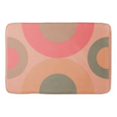 ミッドセンチュリーモダンピーチとオリーブ バスマット (正面)