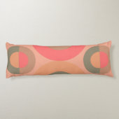 ミッドセンチュリーモダンピーチとオリーブ ボディピロー (裏面)