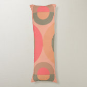 ミッドセンチュリーモダンピーチとオリーブ ボディピロー (正面縦)