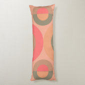 ミッドセンチュリーモダンピーチとオリーブ ボディピロー (裏面 (縦))