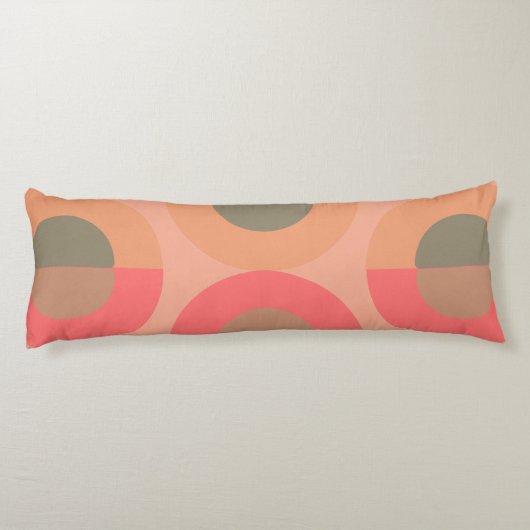 ミッドセンチュリーモダンピーチアンドオリーブ装飾用クッション ボディピロー (裏面)