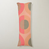 ミッドセンチュリーモダンピーチアンドオリーブ装飾用クッション ボディピロー (正面縦)