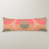 ミッドセンチュリーモダンピーチアンドオリーブ装飾用クッション ボディピロー (正面)