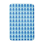 ミッドセンチュリーモダンフィッシュ、コバルトブルー バスマット (正面縦)
