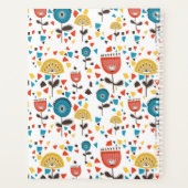 ミッドセンチュリーモダンフカラフルラールパターンアルバム プランナー手帳 (裏面)