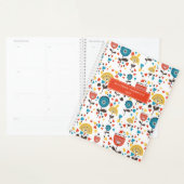 ミッドセンチュリーモダンフカラフルラールパターンアルバム プランナー手帳 (ディスプレー)