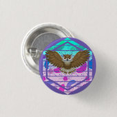 ミッドセンチュリーモダンフクロウ 缶バッジ (正面&裏面)