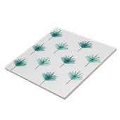 ミッドセンチュリーモダンフラワーズターコイズ タイル (側面)