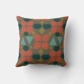 ミッドセンチュリーモダンフラワーダイヤモンドグリーン クッション (裏面)