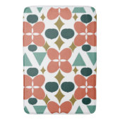 ミッドセンチュリーモダンフラワーダイヤモンド バスマット (正面縦)