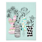 ミッドセンチュリーモダンフローラカスタム フォトプリント (正面)