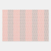 ミッドセンチュリーモダンフローラピンクパープルサークルライン ラッピングペーパーシート (正面2)