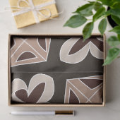 ミッドセンチュリーモダンフローラ幾何学 薄葉紙 (ギフト)