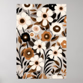 ミッドセンチュリーモダンフローラ ポスター (正面)