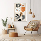 ミッドセンチュリーモダンフローラ ポスター