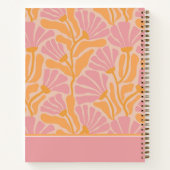 ミッドセンチュリーモダンフローラ |名前の追加 ノートブック (裏面)