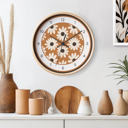 ミッドセンチュリーモダンフローラ 壁時計