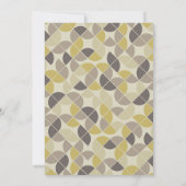 ミッドセンチュリーモダンブライダルシャワー金ゴールドグレイトープ 招待状 (裏面)