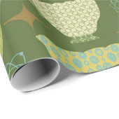 ミッドセンチュリーモダンブライトグリーンティーカップ ラッピングペーパー (ロールコーナー)