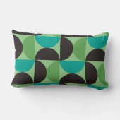 ミッドセンチュリーモダンブラウングリーンとターコイズ ランバークッション (裏面)