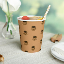 ミッドセンチュリーモダンブラウンコージーコーヒーカップ紙カップ 紙コップ