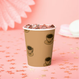 ミッドセンチュリーモダンブラウンコージーコーヒーカップ紙カップ 紙コップ