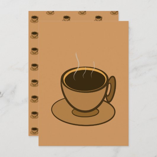 ミッドセンチュリーモダンブラウンコージーコーヒーカップ (正面/裏面)