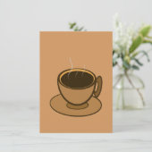 ミッドセンチュリーモダンブラウンコージーコーヒーカップ (スタンド正面)