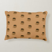 ミッドセンチュリーモダンブラウンコージーコーヒーカップ アクセントクッション (裏面)