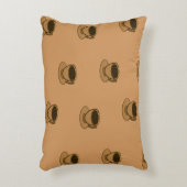 ミッドセンチュリーモダンブラウンコージーコーヒーカップ アクセントクッション (正面(垂直))