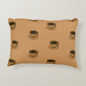 ミッドセンチュリーモダンブラウンコージーコーヒーカップ アクセントクッション (裏面)