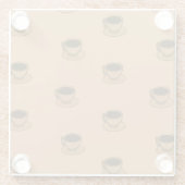 ミッドセンチュリーモダンブラウンコージーコーヒーカップ ガラスコースター (裏面)