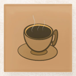 ミッドセンチュリーモダンブラウンコージーコーヒーカップ ガラスコースター