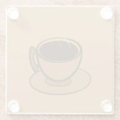 ミッドセンチュリーモダンブラウンコージーコーヒーカップ ガラスコースター (裏面)