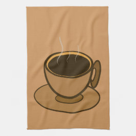 ミッドセンチュリーモダンブラウンコージーコーヒーカップ キッチンタオル