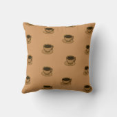 ミッドセンチュリーモダンブラウンコージーコーヒーカップ クッション (裏面)